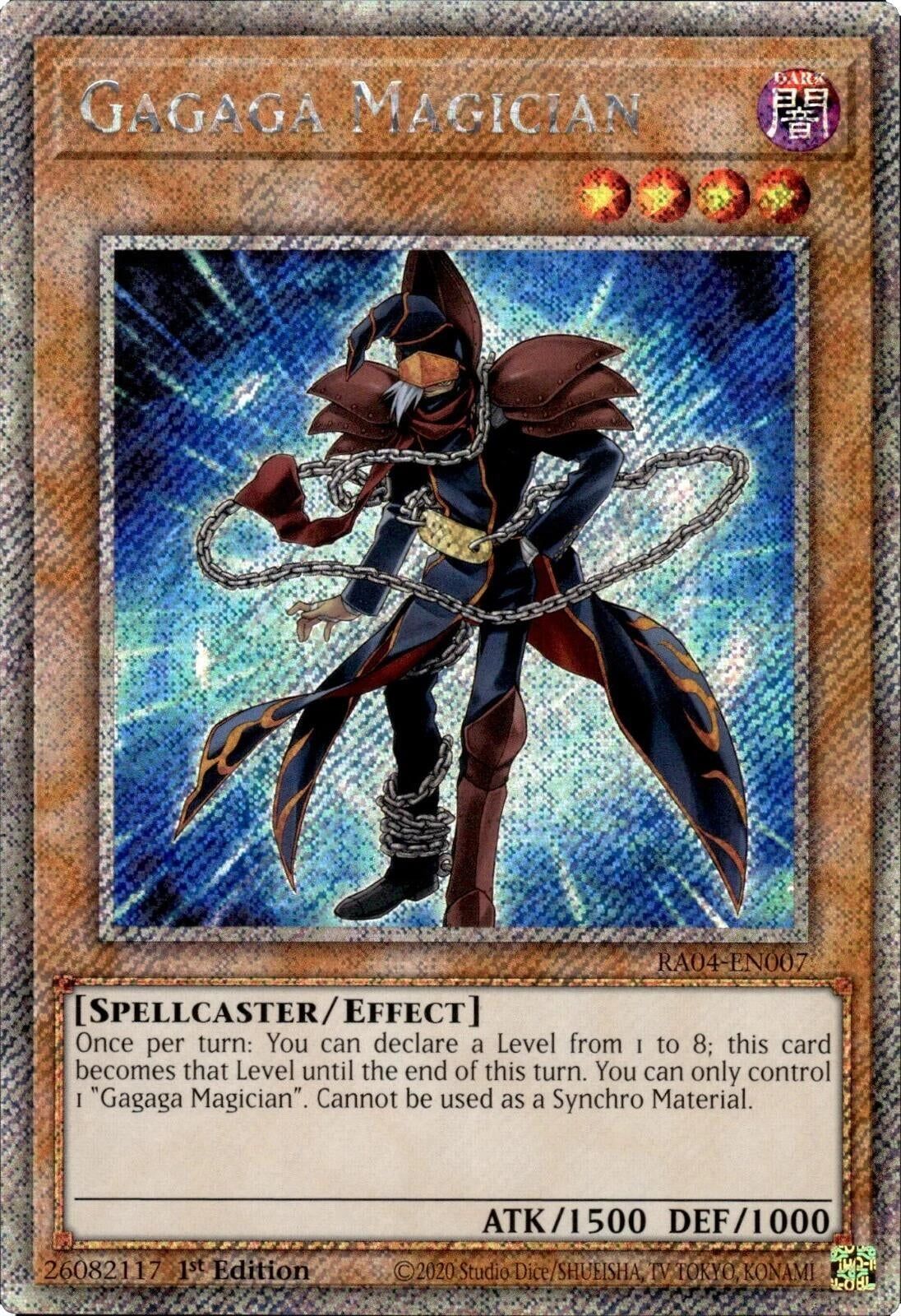 Image for Gagaga Magician (Platinum Secret Rare) (RA04-EN007) (Quarter Century Stampede) (RA04) - YuGiOh