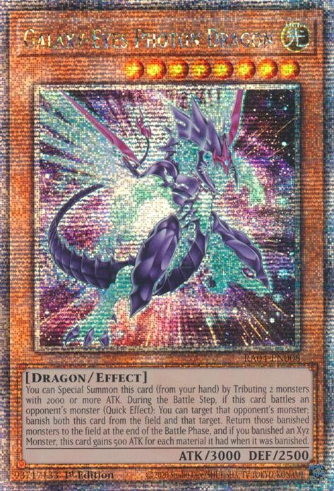 Image for Galaxy-Eyes Photon Dragon (New Art) (Quarter Century Secret Rare) (RA04-EN008) (Quarter Century Stampede) (RA04) - YuGiOh