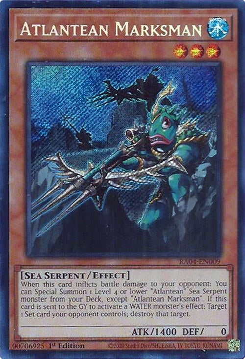 Image for Atlantean Marksman (Secret Rare) (RA04-EN009) (Quarter Century Stampede) (RA04) - YuGiOh