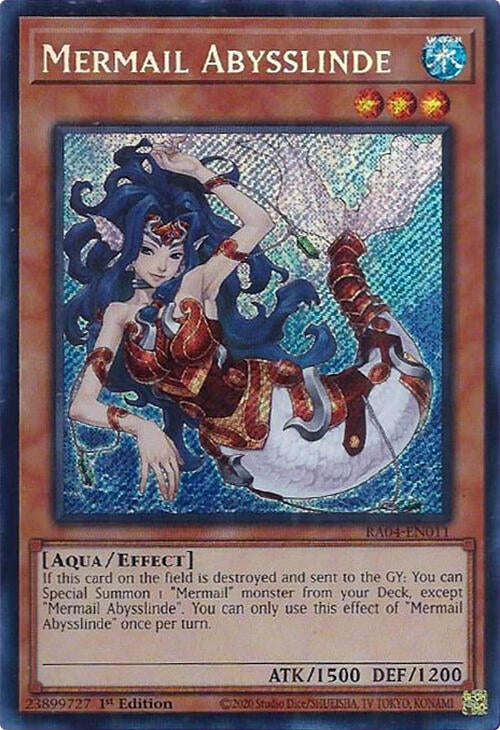 Image for Mermail Abysslinde (Secret Rare) (RA04-EN011) (Quarter Century Stampede) (RA04) - YuGiOh
