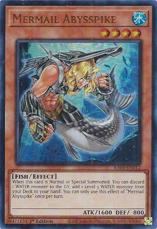Image for Mermail Abysspike (UR) (RA04-EN012) (Quarter Century Stampede) (RA04) - YuGiOh