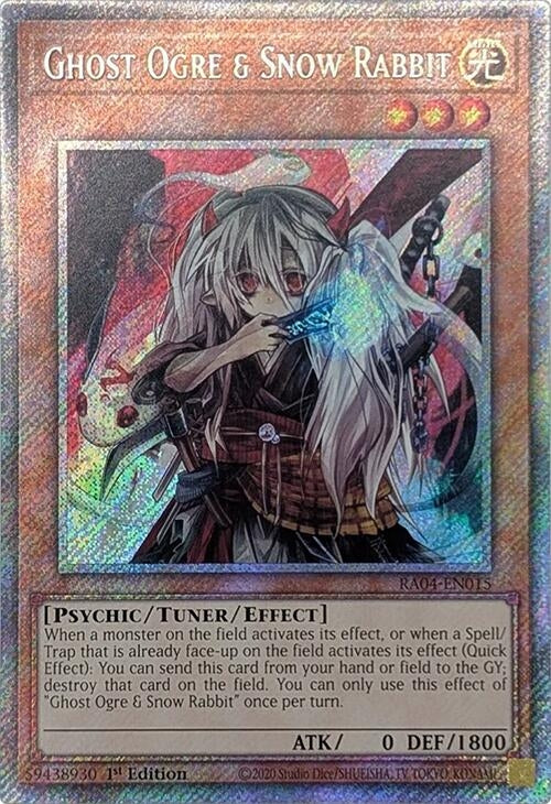 Image for Ghost Ogre & Snow Rabbit (Platinum Secret Rare) (RA04-EN015) (Quarter Century Stampede) (RA04) - YuGiOh
