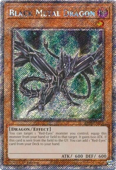 Image for Black Metal Dragon (Platinum Secret Rare) (RA04-EN016) (Quarter Century Stampede) (RA04) - YuGiOh