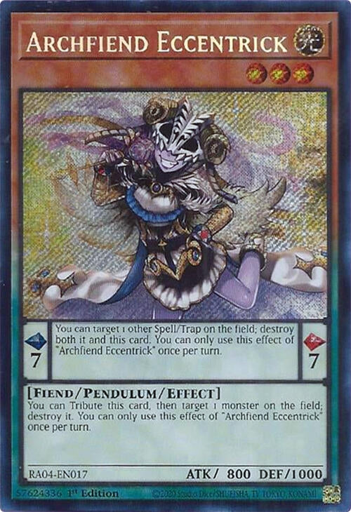 Image for Archfiend Eccentrick (Secret Rare) (RA04-EN017) (Quarter Century Stampede) (RA04) - YuGiOh