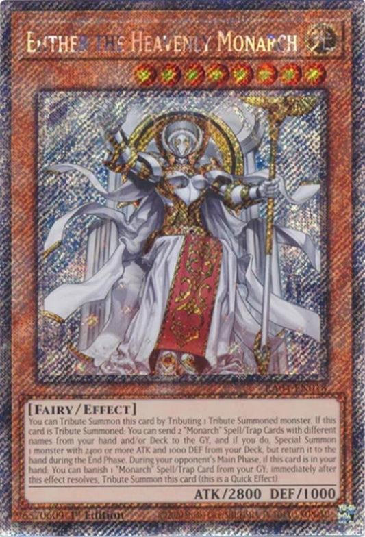 Image for Ehther the Heavenly Monarch (Platinum Secret Rare) (RA04-EN018) (Quarter Century Stampede) (RA04) - YuGiOh