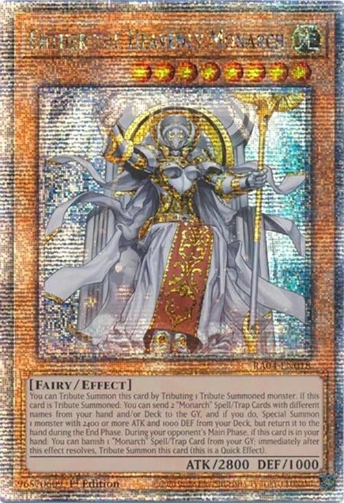 Image for Ehther the Heavenly Monarch (Quarter Century Secret Rare) (RA04-EN018) (Quarter Century Stampede) (RA04) - YuGiOh