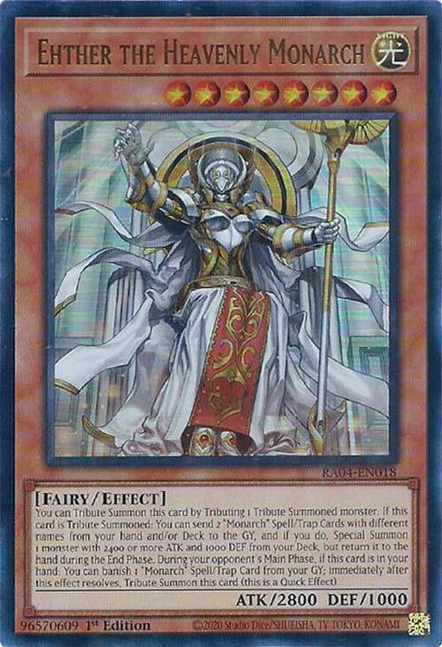 Image for Ehther the Heavenly Monarch (UR) (RA04-EN018) (Quarter Century Stampede) (RA04) - YuGiOh