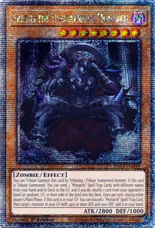 Image for Erebus the Underworld Monarch (Quarter Century Secret Rare) (RA04-EN019) (Quarter Century Stampede) (RA04) - YuGiOh