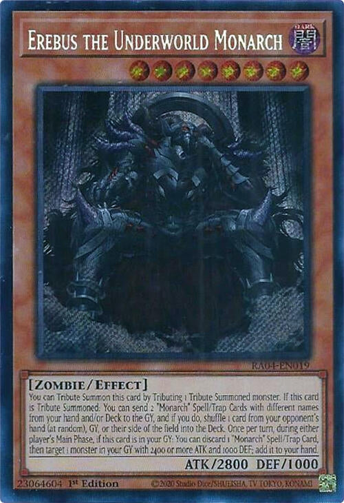 Image for Erebus the Underworld Monarch (Secret Rare) (RA04-EN019) (Quarter Century Stampede) (RA04) - YuGiOh