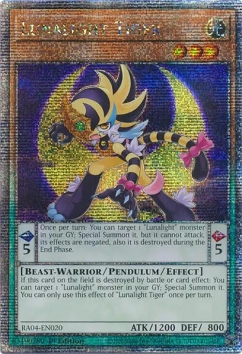 Image for Lunalight Tiger (Quarter Century Secret Rare) (RA04-EN020) (Quarter Century Stampede) (RA04) - YuGiOh