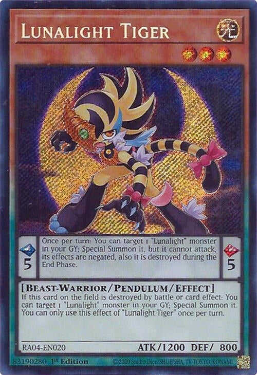 Image for Lunalight Tiger (Secret Rare) (RA04-EN020) (Quarter Century Stampede) (RA04) - YuGiOh