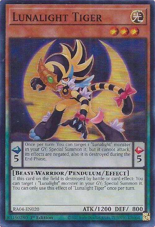Image for Lunalight Tiger (RA04-EN020) (Quarter Century Stampede) (RA04) - YuGiOh