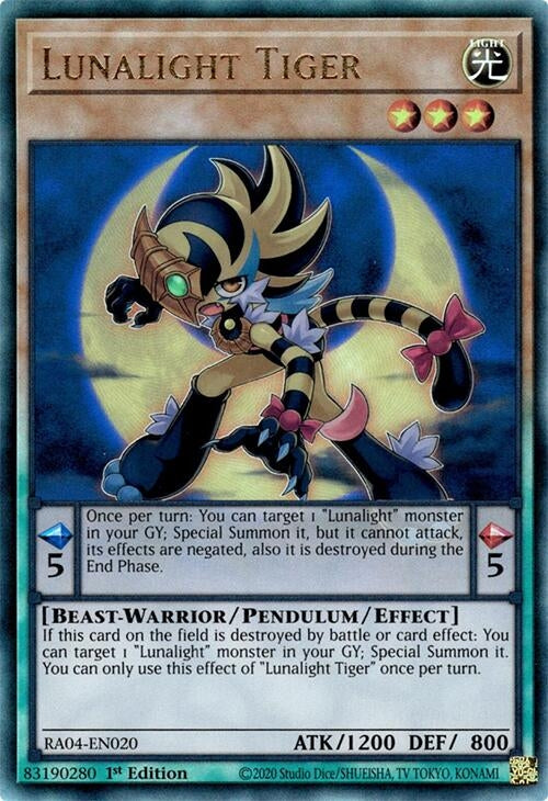 Image for Lunalight Tiger (PUR) (RA04-EN020) (Quarter Century Stampede) (RA04) - YuGiOh