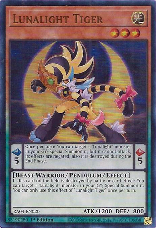 Image for Lunalight Tiger (UR) (RA04-EN020) (Quarter Century Stampede) (RA04) - YuGiOh