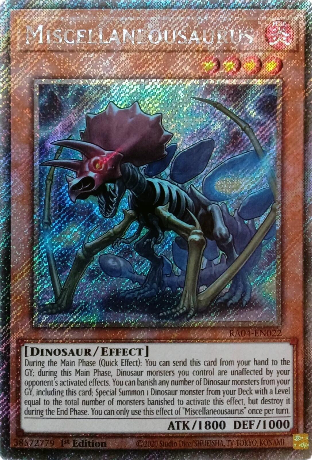 Image for Miscellaneousaurus (Platinum Secret Rare) (RA04-EN022) (Quarter Century Stampede) (RA04) - YuGiOh