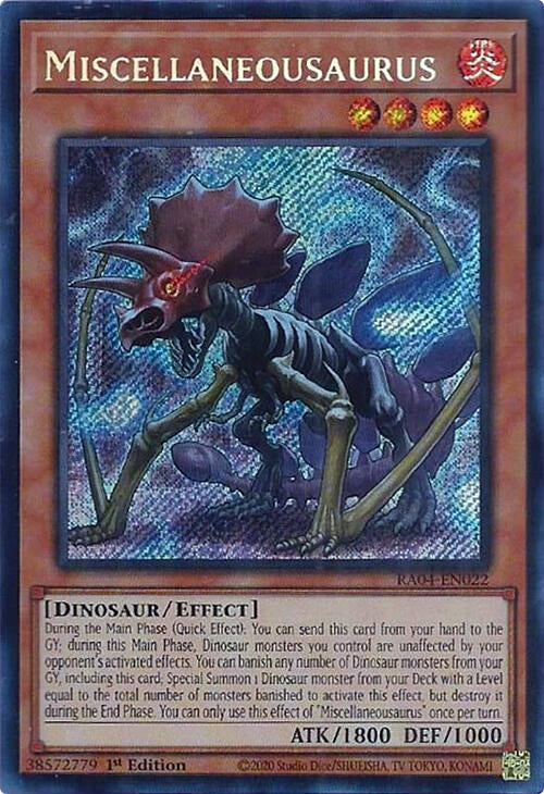 Image for Miscellaneousaurus (Secret Rare) (RA04-EN022) (Quarter Century Stampede) (RA04) - YuGiOh