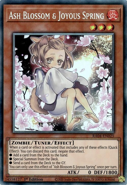 Image for Ash Blossom & Joyous Spring (Alternate Art) (PCR) (RA04-EN025) (Quarter Century Stampede) (RA04) - YuGiOh