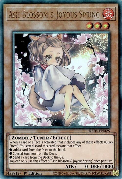 Image for Ash Blossom & Joyous Spring (Alternate Art) (PUR) (RA04-EN025) (Quarter Century Stampede) (RA04) - YuGiOh