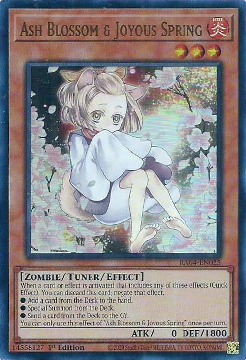 Image for Ash Blossom & Joyous Spring (Alternate Art) (UR) (RA04-EN025) (Quarter Century Stampede) (RA04) - YuGiOh