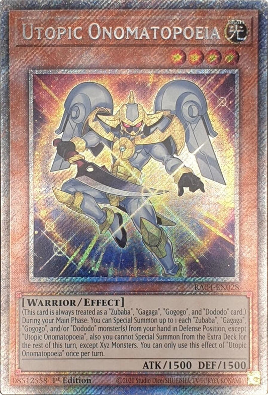 Image for Utopic Onomatopoeia (Platinum Secret Rare) (RA04-EN028) (Quarter Century Stampede) (RA04) - YuGiOh