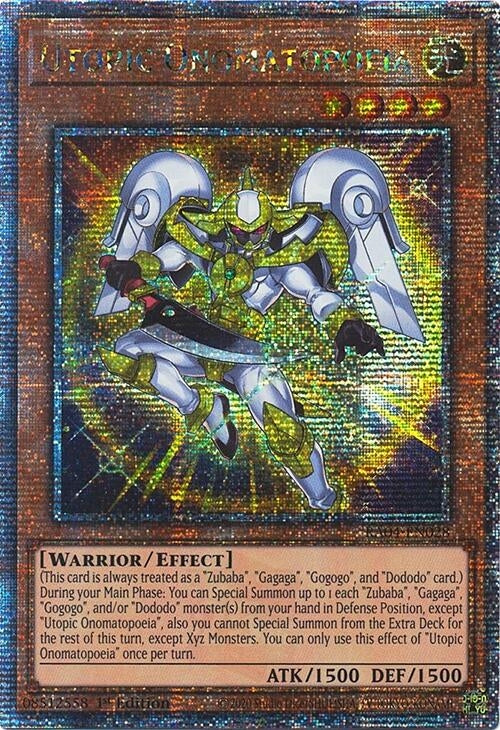 Image for Utopic Onomatopoeia (Quarter Century Secret Rare) (RA04-EN028) (Quarter Century Stampede) (RA04) - YuGiOh