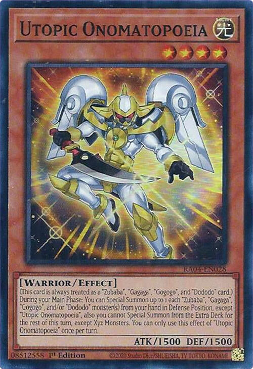 Image for Utopic Onomatopoeia (RA04-EN028) (Quarter Century Stampede) (RA04) - YuGiOh