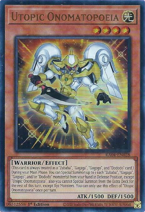 Image for Utopic Onomatopoeia (UR) (RA04-EN028) (Quarter Century Stampede) (RA04) - YuGiOh