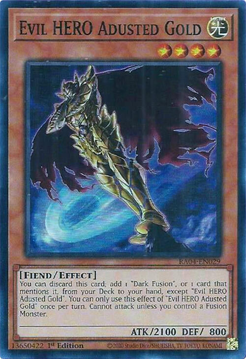 Image for Evil HERO Adusted Gold (RA04-EN029) (Quarter Century Stampede) (RA04) - YuGiOh