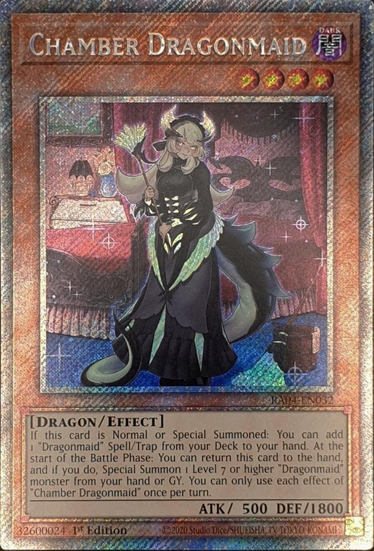 Image for Chamber Dragonmaid (Platinum Secret Rare) (RA04-EN032) (Quarter Century Stampede) (RA04) - YuGiOh