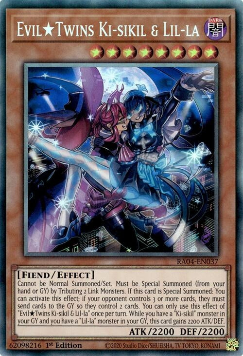 Image for Evil Twins Ki-sikil & Lil-la (PCR) (RA04-EN037) (Quarter Century Stampede) (RA04) - YuGiOh