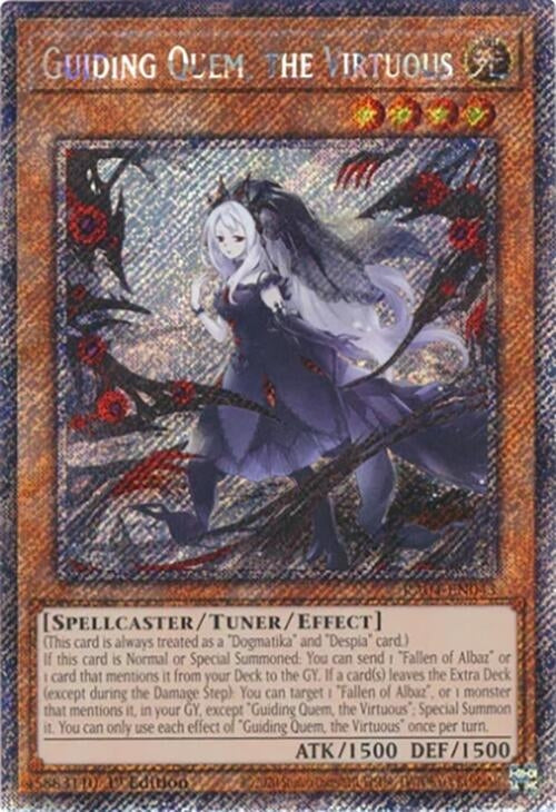 Image for Guiding Quem, the Virtuous (Platinum Secret Rare) (RA04-EN043) (Quarter Century Stampede) (RA04) - YuGiOh