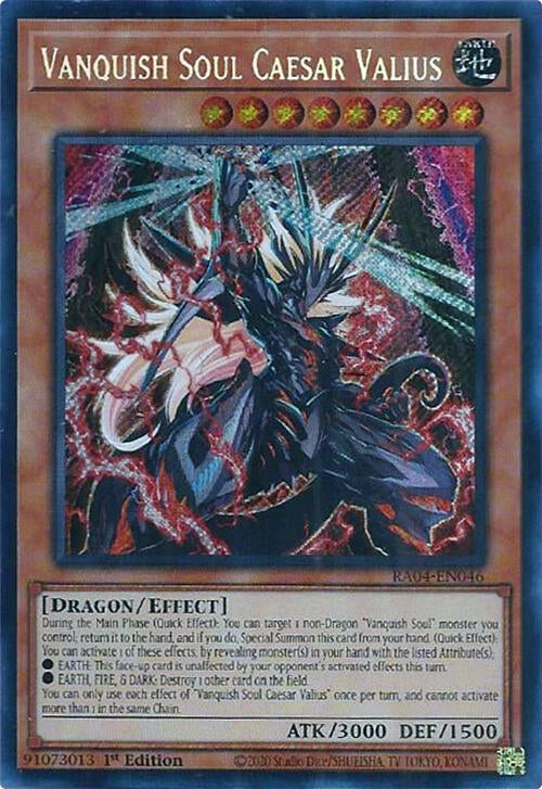 Image for Vanquish Soul Caesar Valius (Secret Rare) (RA04-EN046) (Quarter Century Stampede) (RA04) - YuGiOh