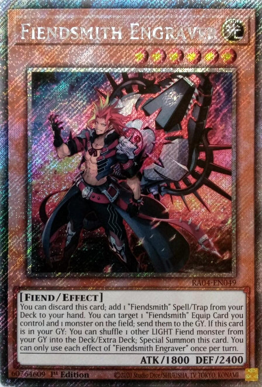 Image for Fiendsmith Engraver (Platinum Secret Rare) (RA04-EN049) (Quarter Century Stampede) (RA04) - YuGiOh