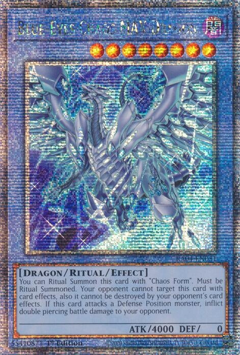 Image for Blue-Eyes Chaos MAX Dragon (New Art) (Quarter Century Secret Rare) (RA04-EN051) (Quarter Century Stampede) (RA04) - YuGiOh