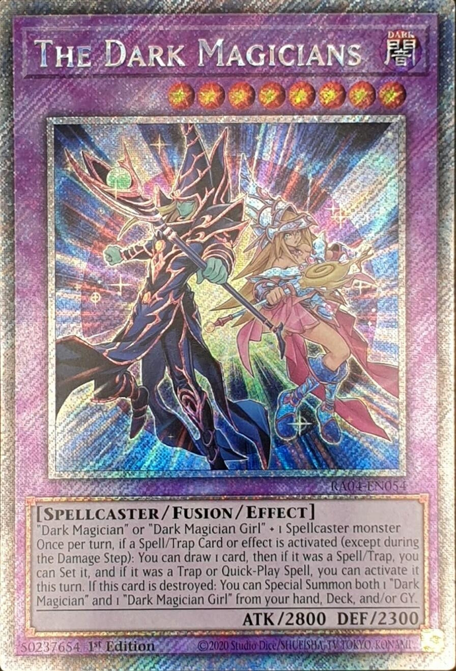 Image for The Dark Magicians (Platinum Secret Rare) (RA04-EN054) (Quarter Century Stampede) (RA04) - YuGiOh