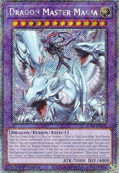 Image for Dragon Master Magia (Platinum Secret Rare) (RA04-EN055) (Quarter Century Stampede) (RA04) - YuGiOh