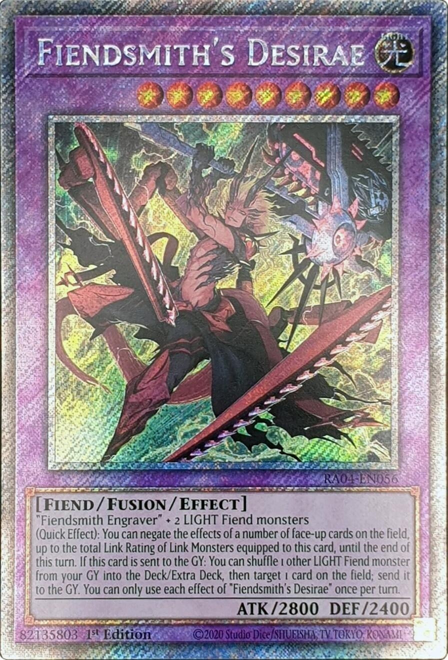 Image for Fiendsmith's Desirae (Platinum Secret Rare) (RA04-EN056) (Quarter Century Stampede) (RA04) - YuGiOh