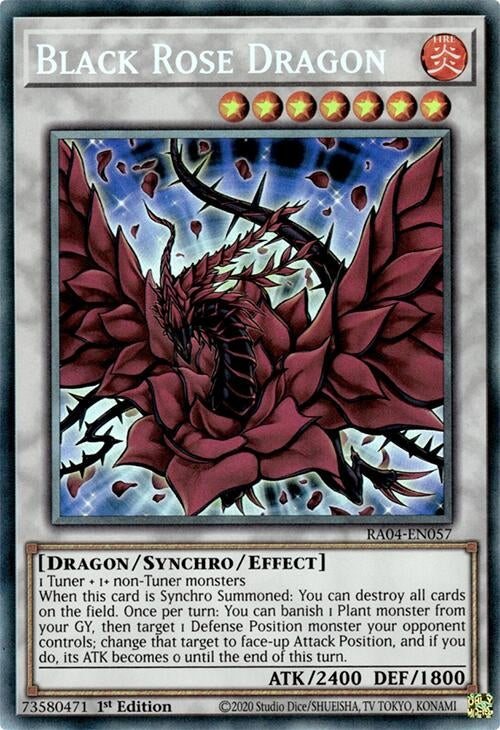 Image for Black Rose Dragon (PCR) (RA04-EN057) (Quarter Century Stampede) (RA04) - YuGiOh