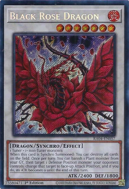 Image for Black Rose Dragon (Secret Rare) (RA04-EN057) (Quarter Century Stampede) (RA04) - YuGiOh