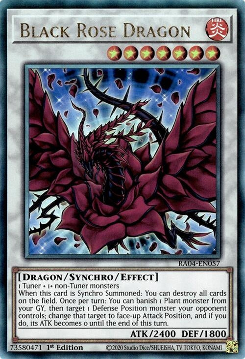 Image for Black Rose Dragon (PUR) (RA04-EN057) (Quarter Century Stampede) (RA04) - YuGiOh