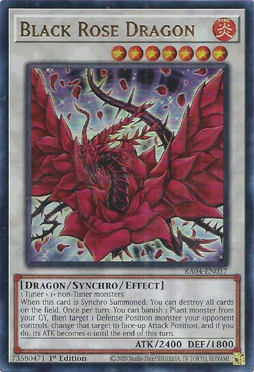 Image for Black Rose Dragon (UR) (RA04-EN057) (Quarter Century Stampede) (RA04) - YuGiOh