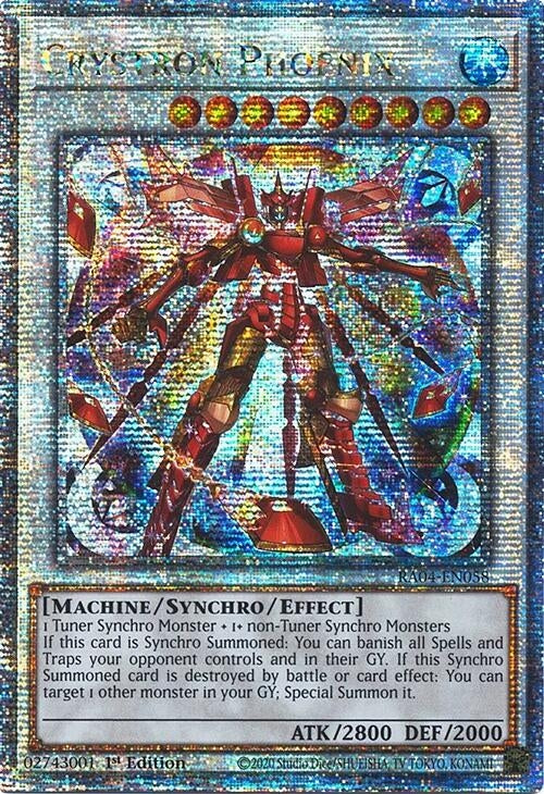 Image for Crystron Phoenix (Quarter Century Secret Rare) (RA04-EN058) (Quarter Century Stampede) (RA04) - YuGiOh