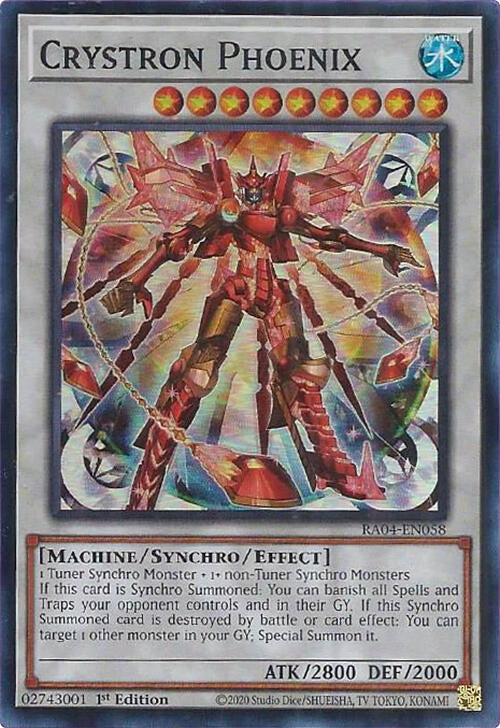 Image for Crystron Phoenix (RA04-EN058) (Quarter Century Stampede) (RA04) - YuGiOh