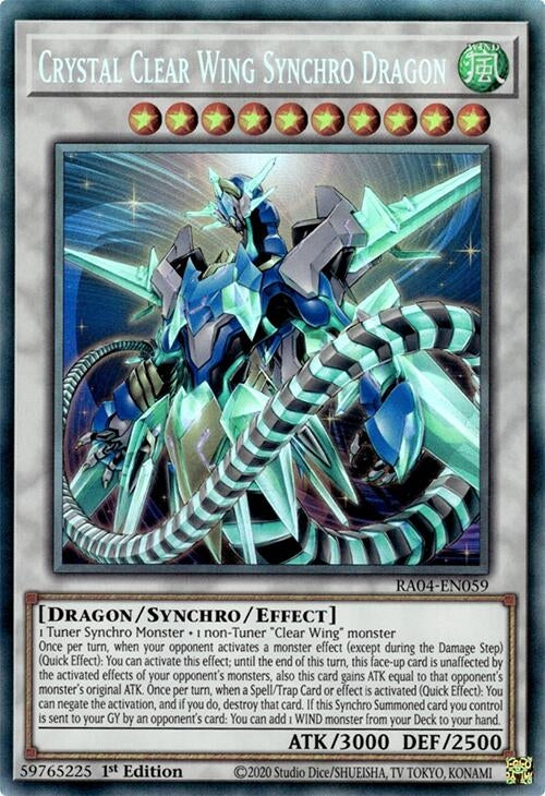 Image for Crystal Clear Wing Synchro Dragon (PCR) (RA04-EN059) (Quarter Century Stampede) (RA04) - YuGiOh
