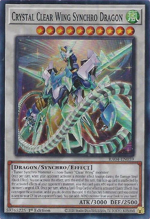 Image for Crystal Clear Wing Synchro Dragon (RA04-EN059) (Quarter Century Stampede) (RA04) - YuGiOh