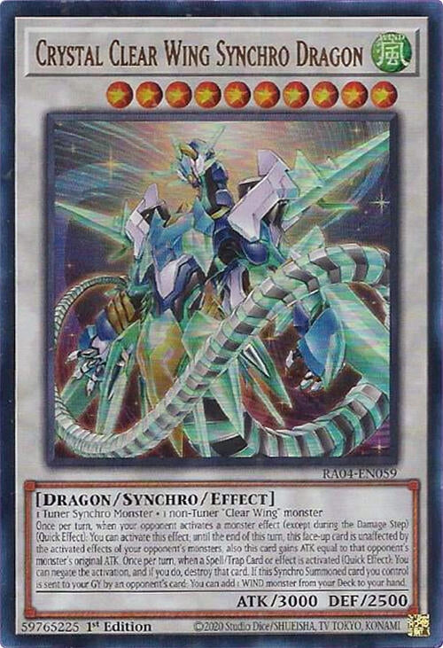Image for Crystal Clear Wing Synchro Dragon (UR) (RA04-EN059) (Quarter Century Stampede) (RA04) - YuGiOh