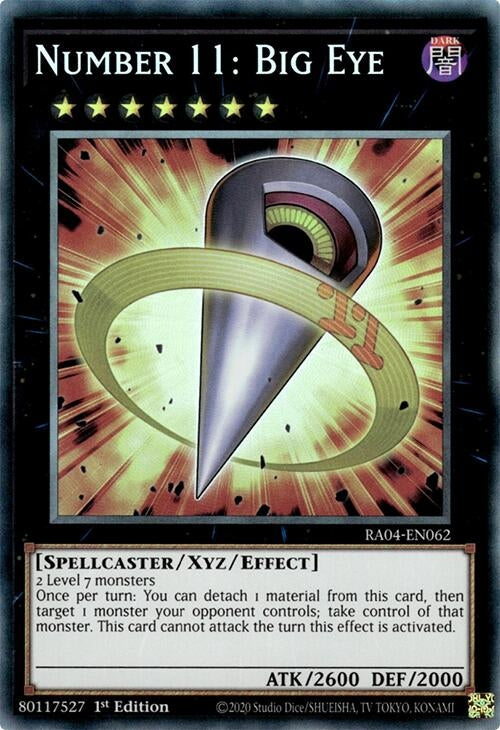 Image for Number 11: Big Eye (PCR) (RA04-EN062) (Quarter Century Stampede) (RA04) - YuGiOh