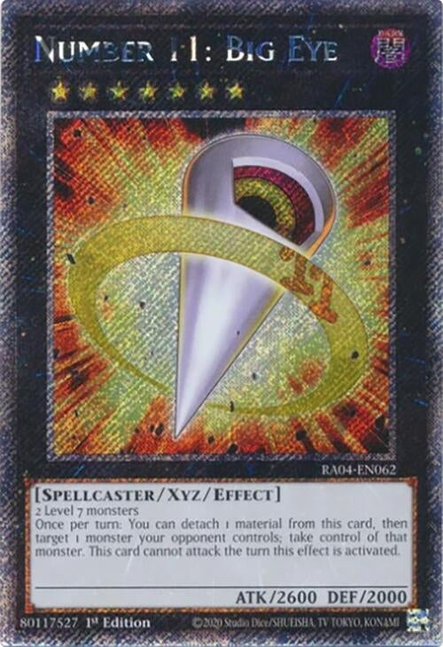Image for Number 11: Big Eye (Platinum Secret Rare) (RA04-EN062) (Quarter Century Stampede) (RA04) - YuGiOh