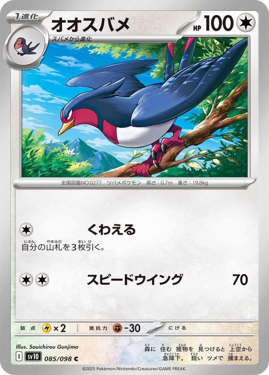 Image for Swellow (085/098) (SV10: The Glory of Team Rocket) - Pokemon Japan