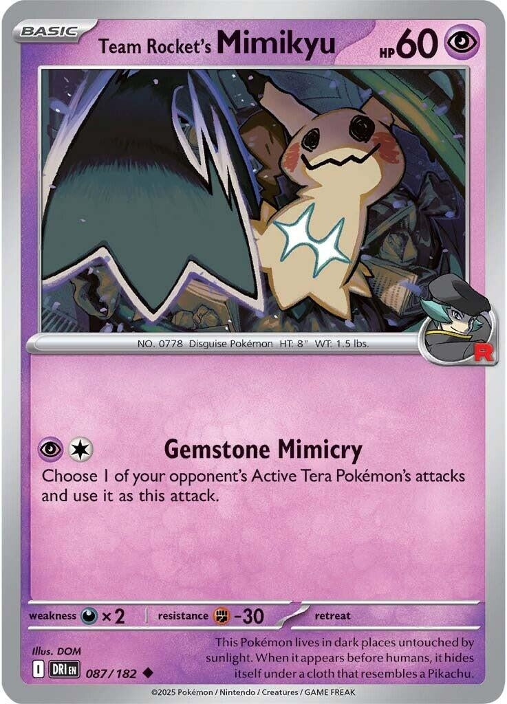 Image for Team Rocket's Mimikyu (087/182) (SV10: Destined Rivals) - Pokemon